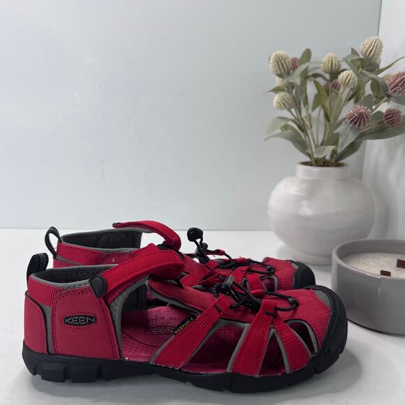 Keen Newport H2 Outdoor Hiking Water Sandals Red Big Kid 7 - Picture 4 of 9
